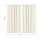 Cortina Porto Belo Tecido Misto Cru 3,60x2,60m Beca Decor