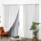 Cortina Prega Wave Para Trilho De Linho Com Forro Blackout 3,