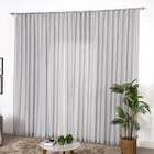 Cortina Prega Wave Para Trilho Simples Duplex De Linho Com Fo