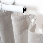 Cortina Prega Wave Para Trilho Simples Duplex De Linho Com Fo