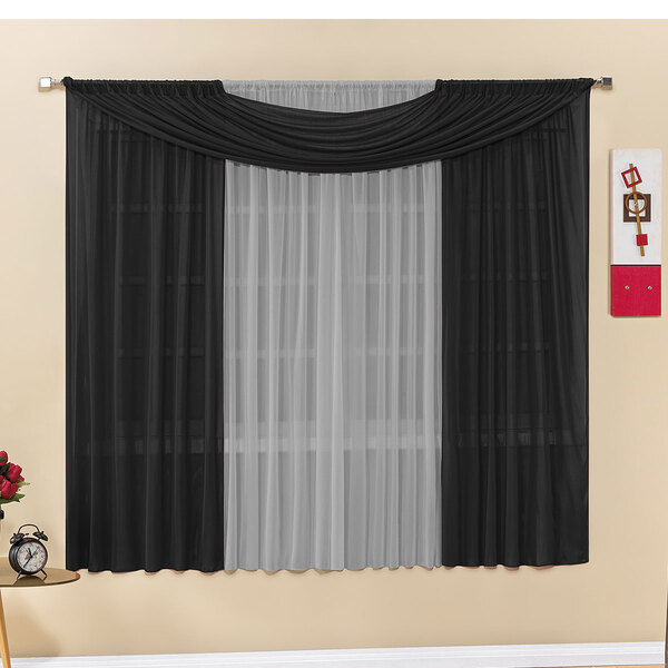 Cortina Preta Janela 2 Metros X 1,70m Para Varão Simples