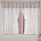 Cortina Princesa 2 00m X 1 70m Tecido Cetim Amassado Voil C/