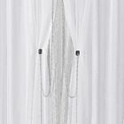 Cortina Princesinha Para Varão Tecido Seda E Voal Com Pingent