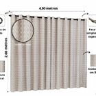 Cortina Prisma 4m X 2 60m Linho/jacquard Semi Blackout - Nude