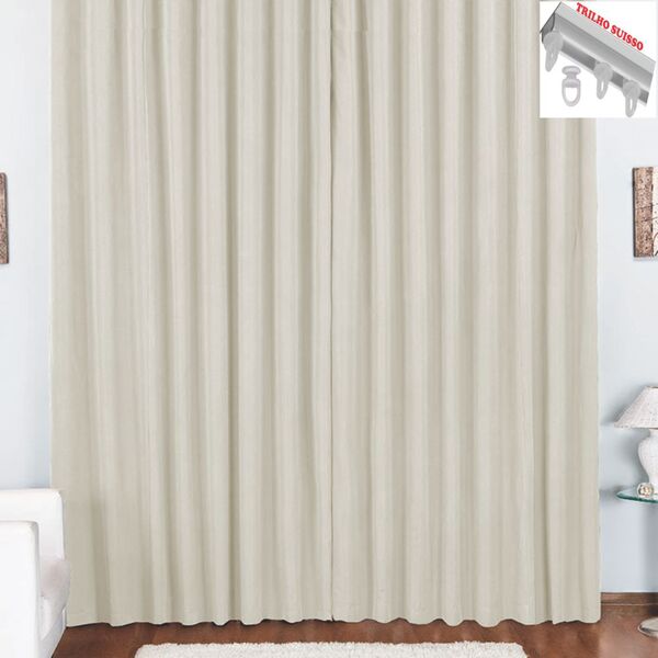 Cortina Pryme 3 Metros Sala Quarto Em Oxford Para Trilho Suis