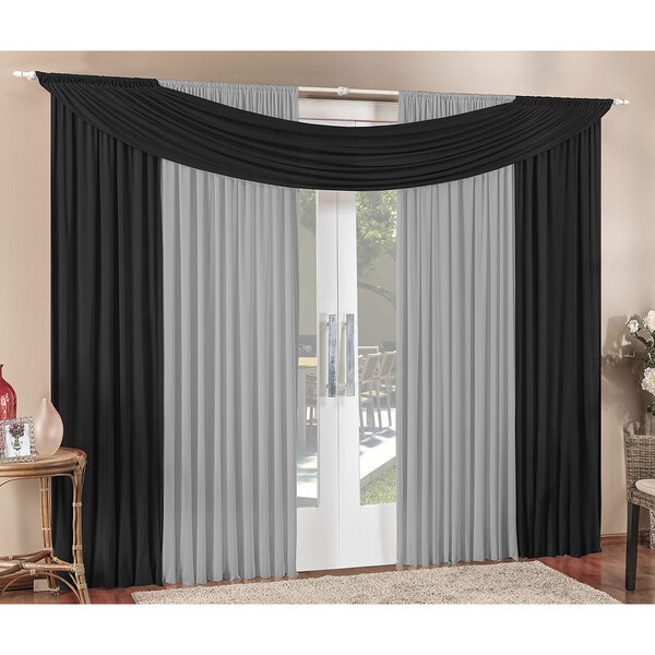cortina quarto ou sala preta 2m x 1 70m com bando para varao simples