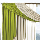 Cortina Quarto Palha / Verde Varão Duplo 4 Metros X 2,80m Par