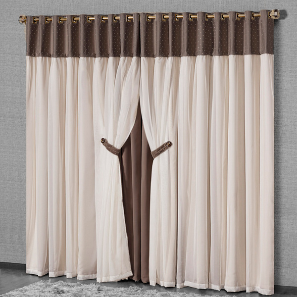 Cortina Quíton Casa Dona 2,00 X 1,70m Tabaco