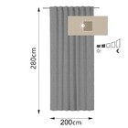 Cortina Raspberry Poliéster Granito 2,8x2m 1 Folha Inspire