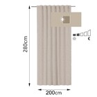 Cortina Raspberry Poliéster Trench 2,8x2m 1 Folha Inspire