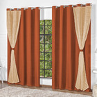 Cortina Renascer 2 00m X 1 70m Tecido Oxford Com Voil Xadrez