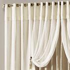 Cortina Renata Luxo Para Varão Seda E Voal 3,00 X 2,00m Janel