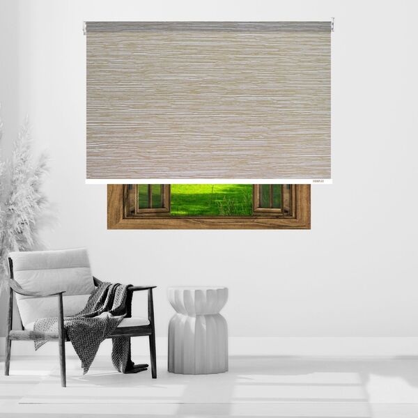 Cortina Rolo Blackout Nápoles - Bege - 1 30 Larg. X 2 30 Alt.