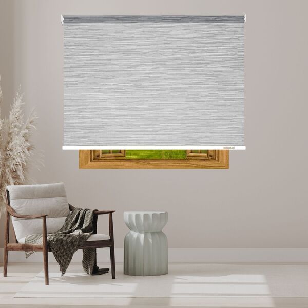 Cortina Rolo Blackout Nápoles - Cinza - 0 80 Larg. X  1 30 Al