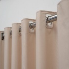 Cortina Roma 2,80x1,80 Com Ilhós Para Varão Simples Bege