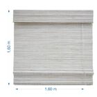 Cortina Romana Bambu Block 180larg X 160alt Branca