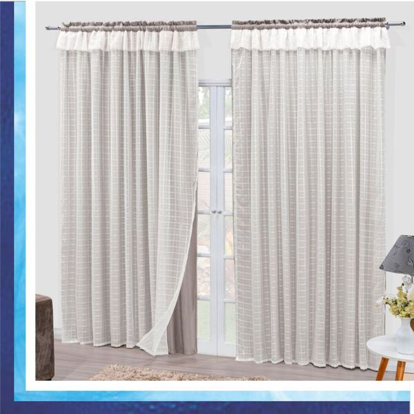 Cortina Romantic Semiblackout E Voal 3 00 X 2 60 Para Varão -