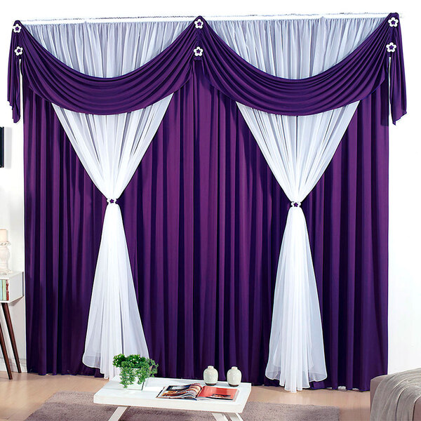 Cortina Roxa Para Quarto Ou Sala Clássica 3m X 2,80m De Altur