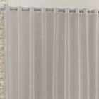 Cortina Rubi 2 00m X 1 70m Cinza Tecido Voal Linho Detalhada