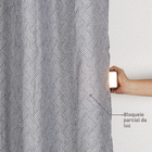 Cortina Rústica Cinza 3,60x2,50m 2 Folhas Bella Janela