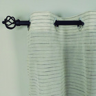 Cortina Rustica Flame Linho Ilhos Crom 2,30x3,00la Cinza