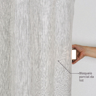 Cortina Rústica Niger Bege 2,60x1,70m 2 Folhas Inspire