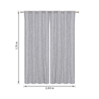 Cortina Rústica Niger Branca 2,60x1,70m 2 Folhas Inspire