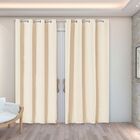 Cortina Rústica Texturizada Palha 2 80m X 2 30m P/ Varão Simp