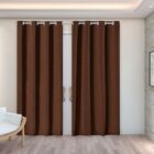 Cortina Rústica Texturizada Tabaco 2 80m X 2 30m P/ Varão Sim