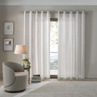 Cortina Rústica Tunis Blocks Ilhós Bege 4x2,6m 2 Folhas Bella Janela