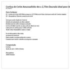 Cortina Sala 4 Metros Dourada Cetim + Kit 2 Abraçadeiras Idea