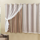 Cortina Sala Quarto 2x2,30m Blackout Com Voil Porta Balcão Li