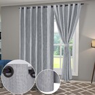 Cortina Sala Quarto Castele Linhão Cru 4 00m X 2 80m - Cinza