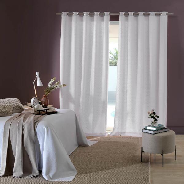 Cortina Sala Quarto Duo Poa Bella Janela 3,00m X 2,30m