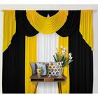 Cortina Sala Quarto Em Malha Para Varão Duplo Kyeza - Preta