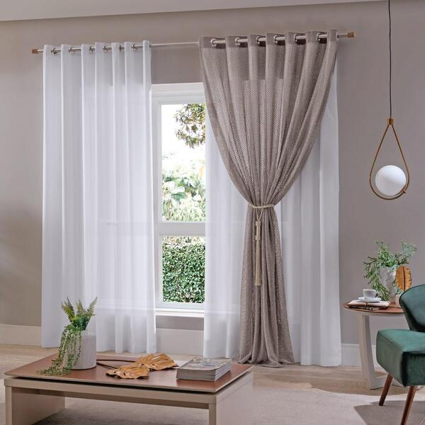 Cortina Sala Quarto Escritório Xale Decorativo 2,10x 2,30m