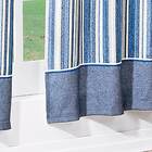 Cortina Sala Quarto Listrada Azul Para Menino Varão 2x1,70m