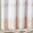 Cortina Sala Quarto Loren 4 00m X 2 50m Voil Bordado C/ Forro