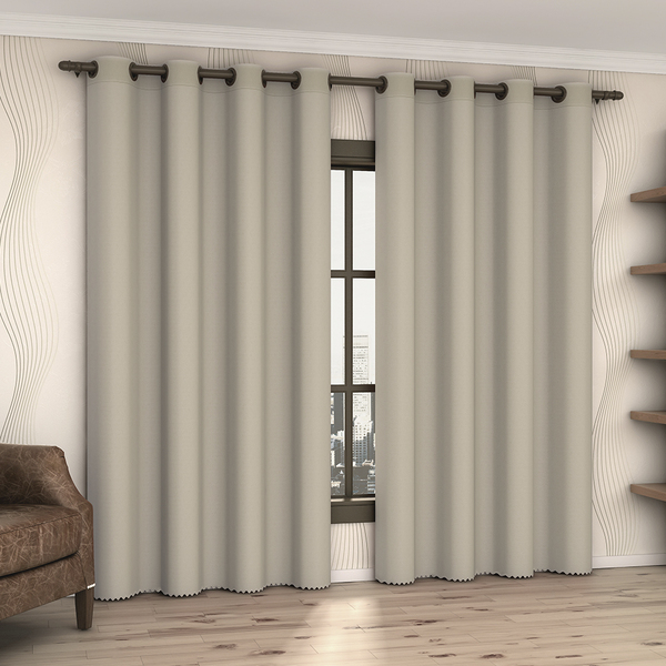 Cortina Salehtex Top Casa 2,80m X 2,60m Bege