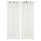 Cortina San Francisco Ilhós Poliéster e Linho Natural 2,60x2,30m 2 Folhas Vestis