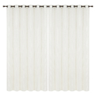 Cortina San Francisco Ilhós Poliéster e Linho Natural 4,00x2,50m 2 Folhas Vestis