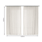 Cortina Xale Inove Santorini Trilho Poliéster Areia 2,70X2,80m 1 Folhas Bella Janela