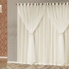 Cortina Sara Voil Varão Simples 2,00m X 1,70m. Palha