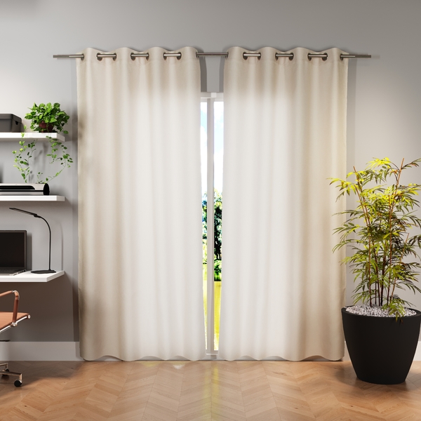 Cortina Sely Bege 1,40x2,80m 1 Folha Inspire