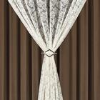 Cortina Serena Para Trilho Suisso Max Tecido Renda Floral E M