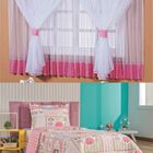 Cortina Sonho Quarto Menina E Colcha Matelada Sara - Rosa