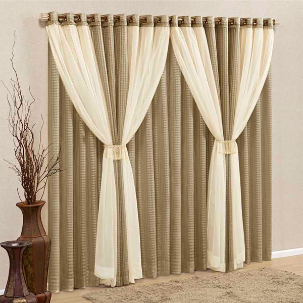 Cortina Sublyme 2 Mts Sala Quarto Para Varão - Cáqui