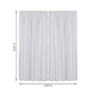 Cortina Sunset Branca 2,80x2,30m 2 Folhas Inspire