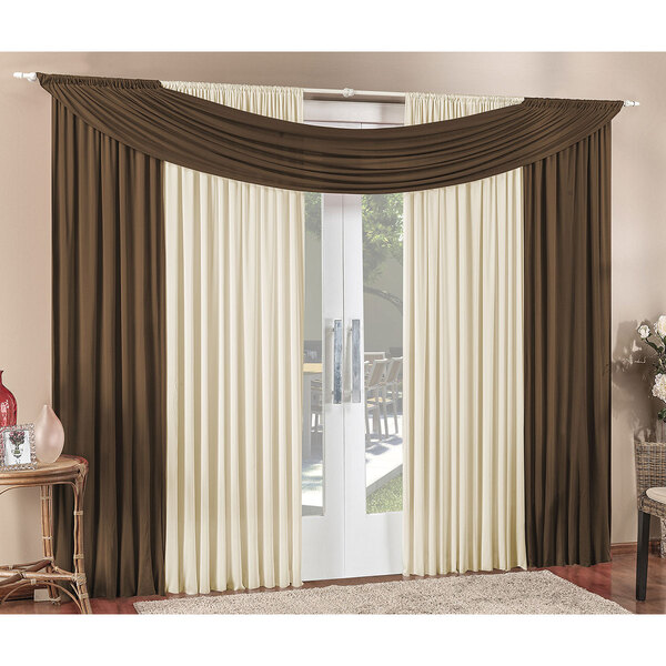 Cortina Tabaco Para Sala / Quarto De Malha 2m X 1,70m Para Va