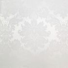 Cortina Tecido Jacquard Branco Medalhão - 3m X 5 60m De Largu